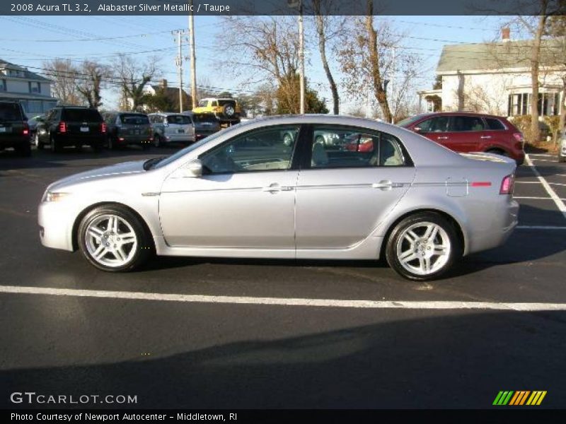 Alabaster Silver Metallic / Taupe 2008 Acura TL 3.2