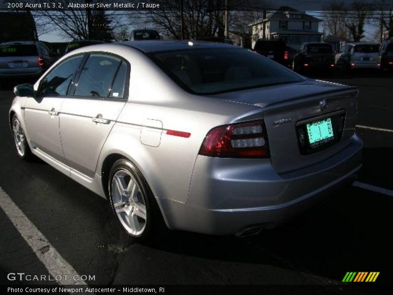 Alabaster Silver Metallic / Taupe 2008 Acura TL 3.2