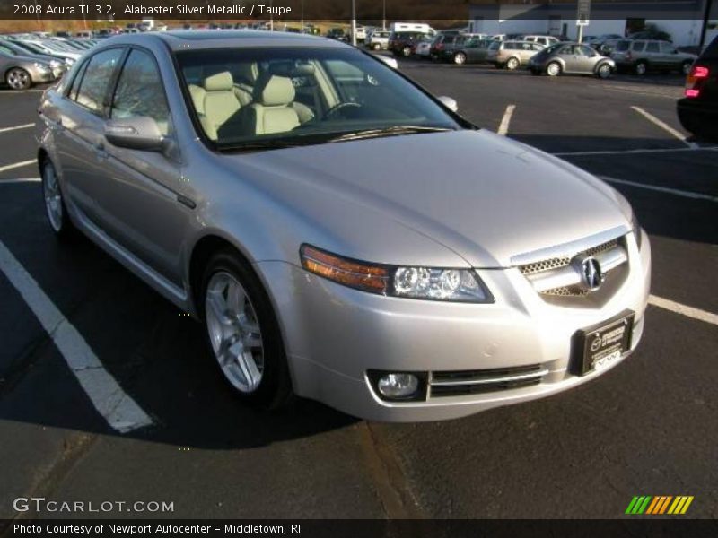 Alabaster Silver Metallic / Taupe 2008 Acura TL 3.2