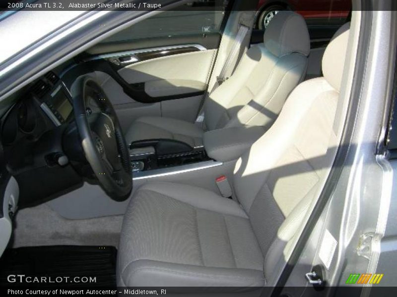 Alabaster Silver Metallic / Taupe 2008 Acura TL 3.2