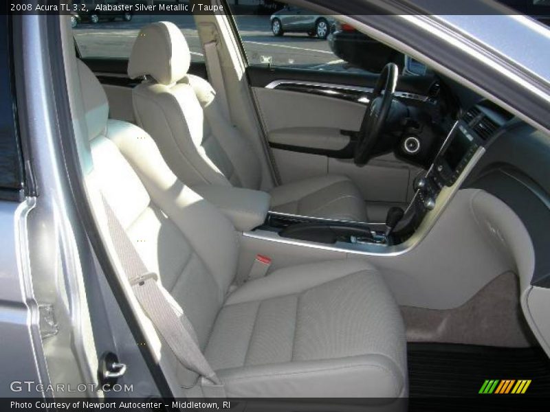 Alabaster Silver Metallic / Taupe 2008 Acura TL 3.2