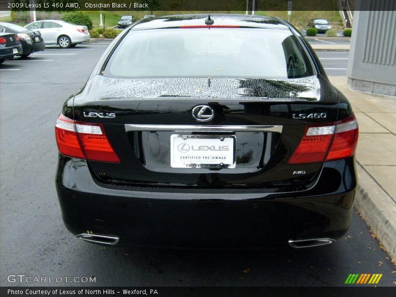Obsidian Black / Black 2009 Lexus LS 460 AWD