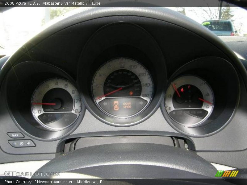 Alabaster Silver Metallic / Taupe 2008 Acura TL 3.2