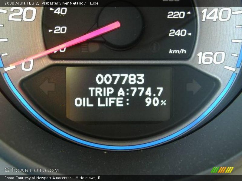 Alabaster Silver Metallic / Taupe 2008 Acura TL 3.2