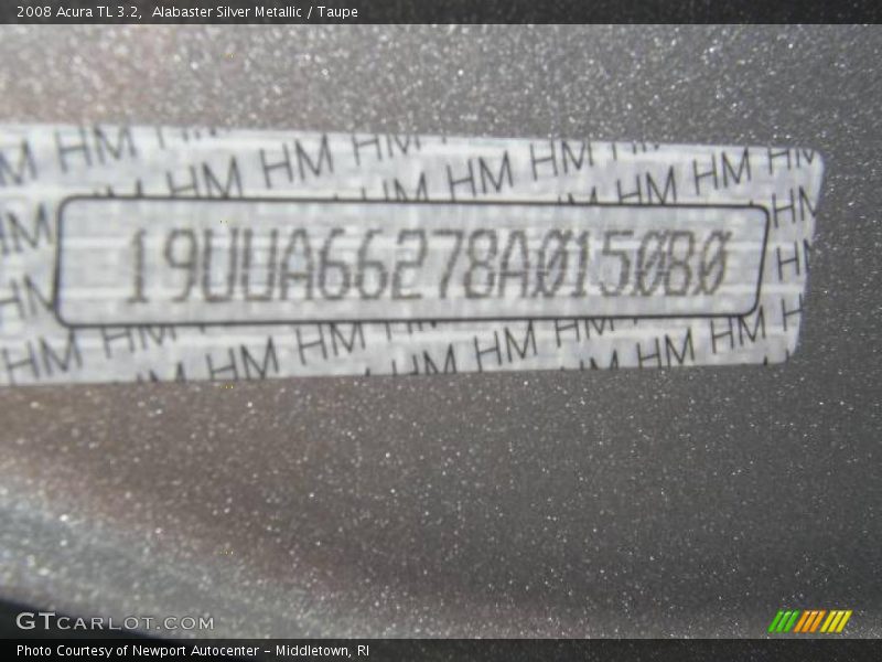 Alabaster Silver Metallic / Taupe 2008 Acura TL 3.2