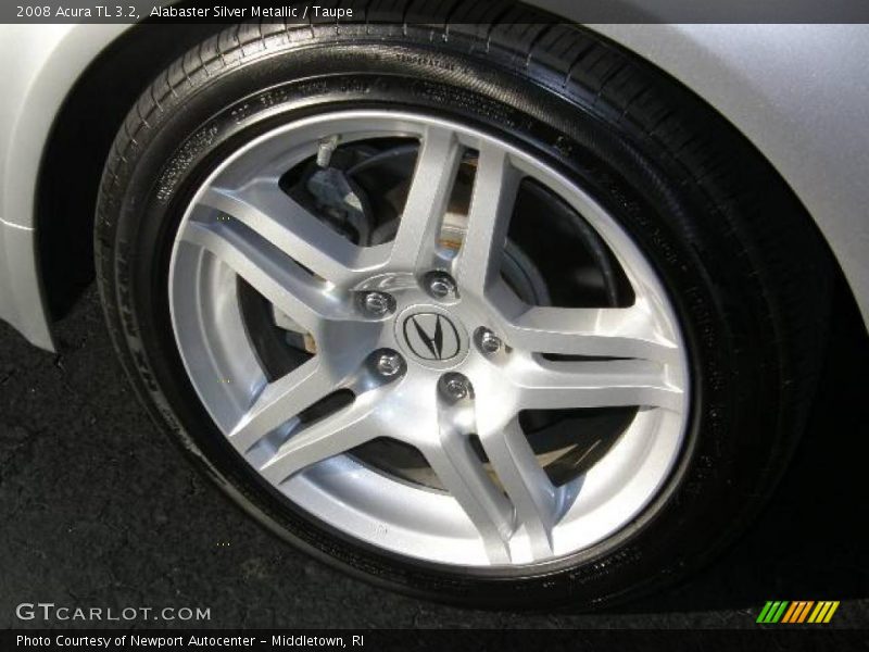 Alabaster Silver Metallic / Taupe 2008 Acura TL 3.2