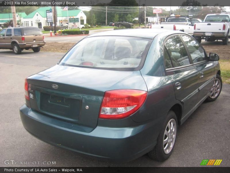 Willow Green / Beige 2003 Kia Rio Sedan