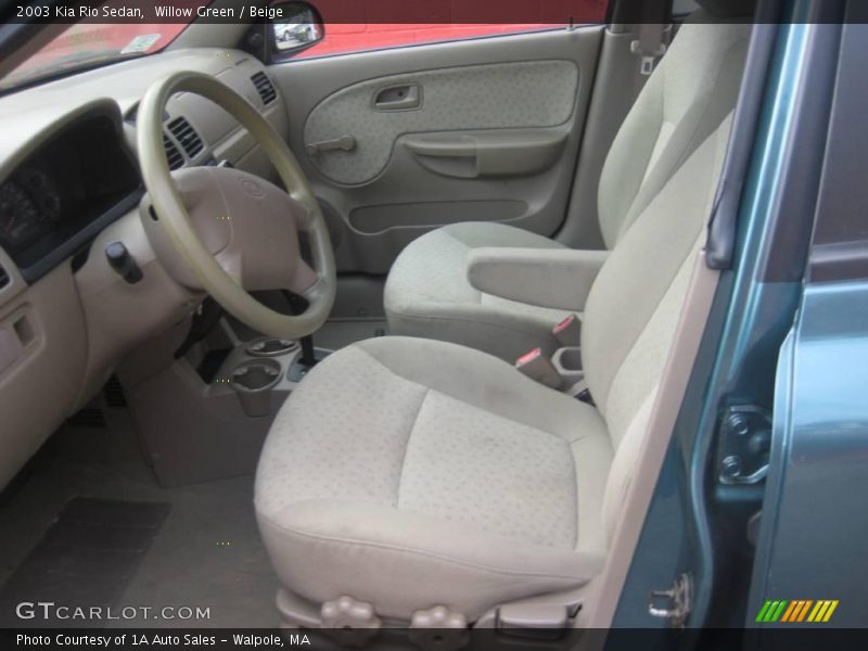 Willow Green / Beige 2003 Kia Rio Sedan