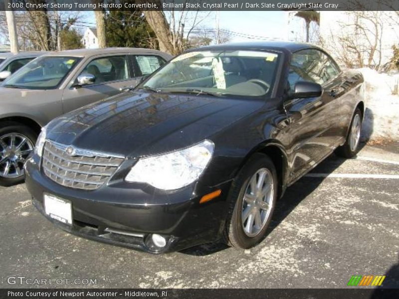 Brilliant Black Crystal Pearl / Dark Slate Gray/Light Slate Gray 2008 Chrysler Sebring Touring Hardtop Convertible