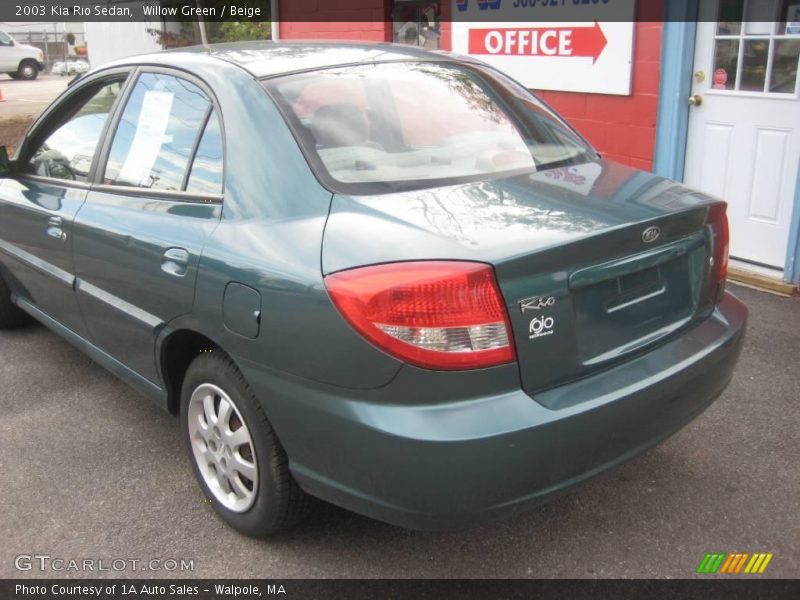 Willow Green / Beige 2003 Kia Rio Sedan