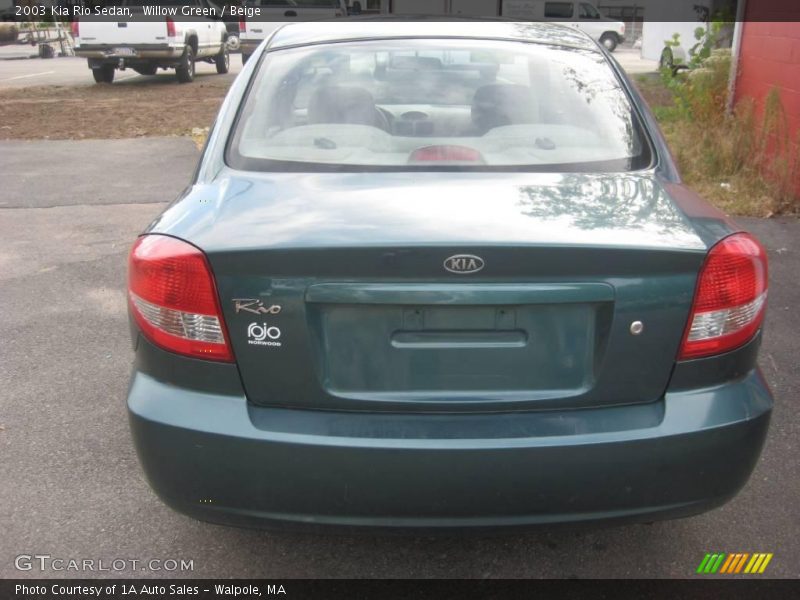 Willow Green / Beige 2003 Kia Rio Sedan