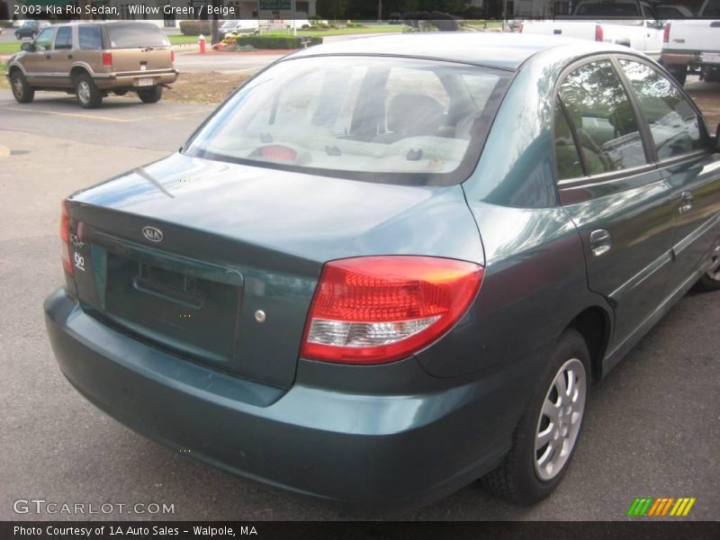 Willow Green / Beige 2003 Kia Rio Sedan