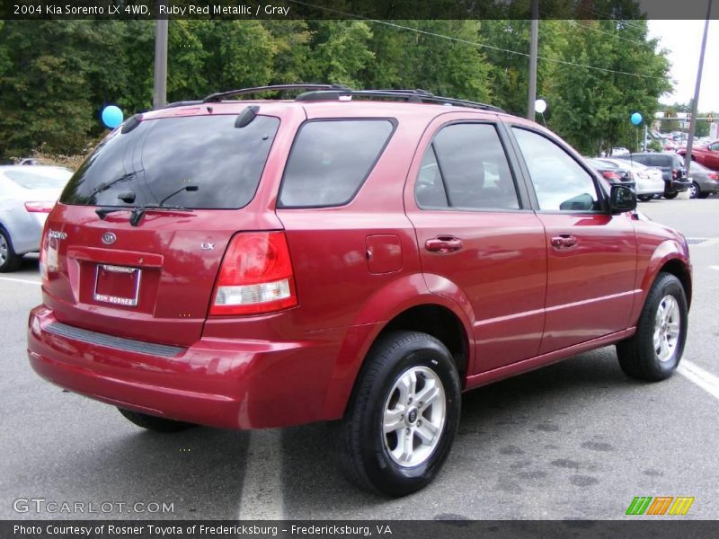Ruby Red Metallic / Gray 2004 Kia Sorento LX 4WD