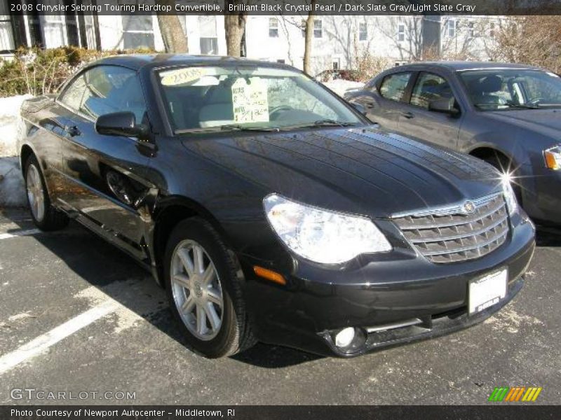 Brilliant Black Crystal Pearl / Dark Slate Gray/Light Slate Gray 2008 Chrysler Sebring Touring Hardtop Convertible