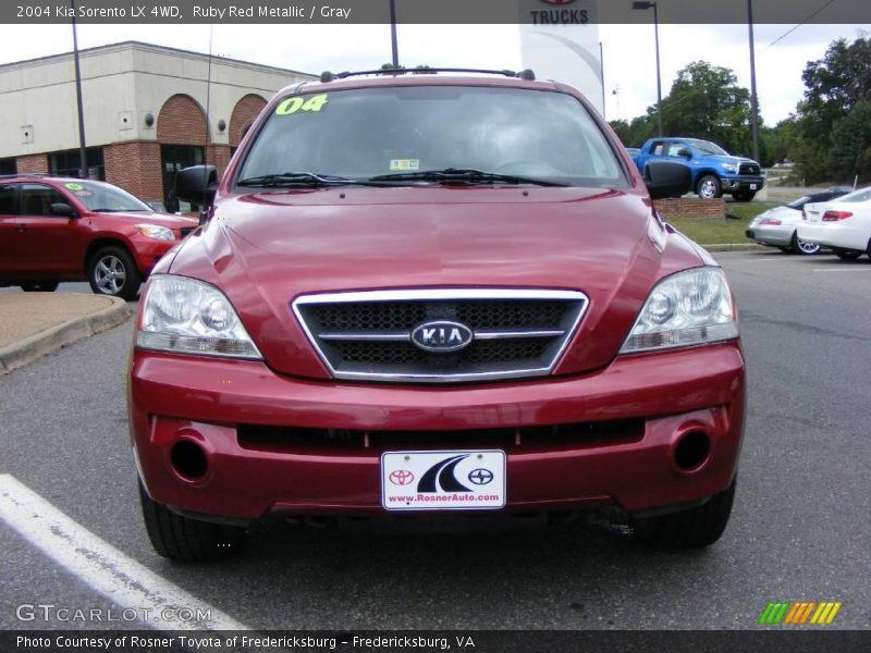 Ruby Red Metallic / Gray 2004 Kia Sorento LX 4WD