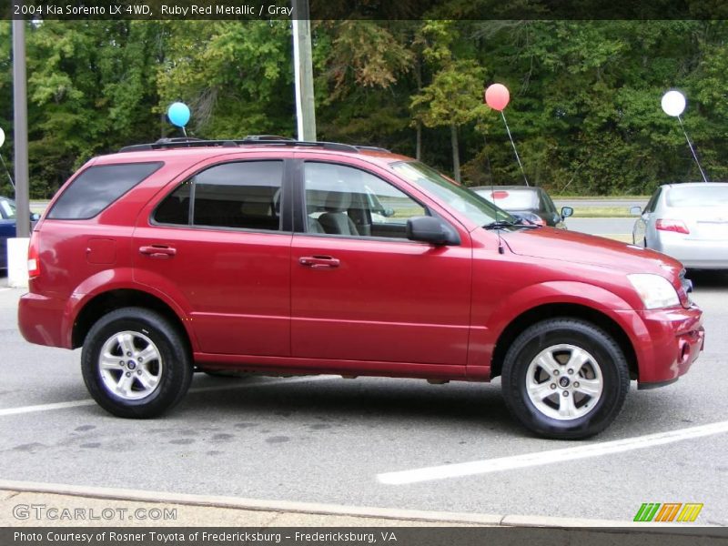 Ruby Red Metallic / Gray 2004 Kia Sorento LX 4WD