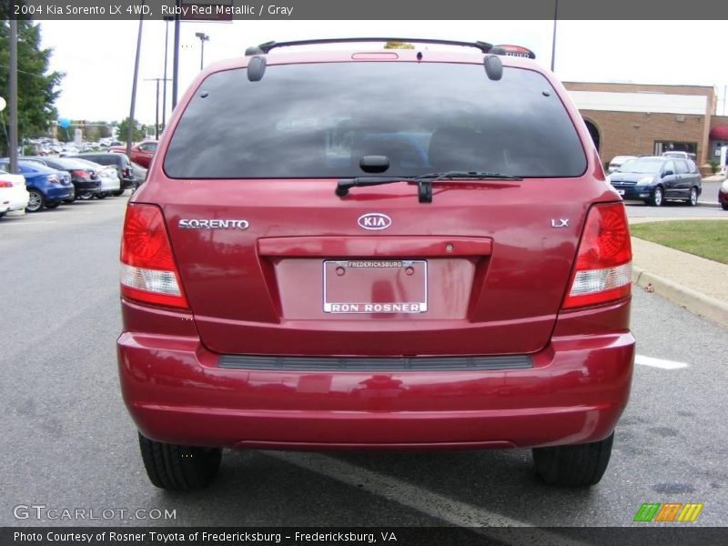Ruby Red Metallic / Gray 2004 Kia Sorento LX 4WD