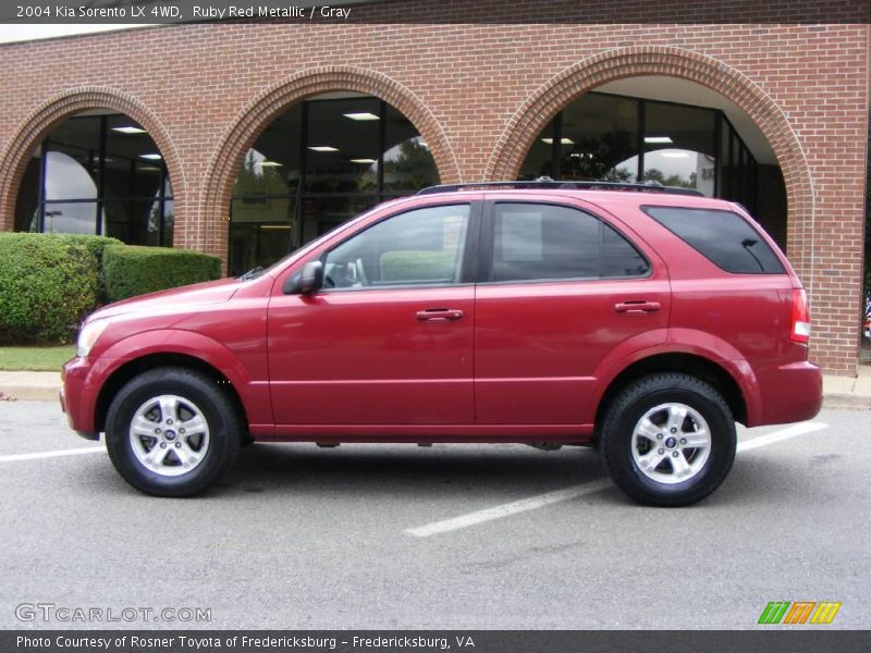 Ruby Red Metallic / Gray 2004 Kia Sorento LX 4WD