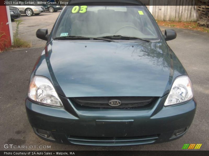 Willow Green / Beige 2003 Kia Rio Sedan