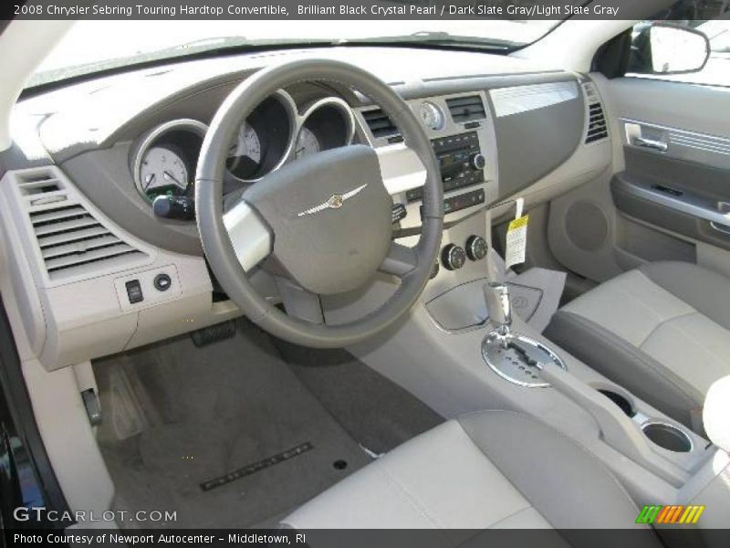 Brilliant Black Crystal Pearl / Dark Slate Gray/Light Slate Gray 2008 Chrysler Sebring Touring Hardtop Convertible