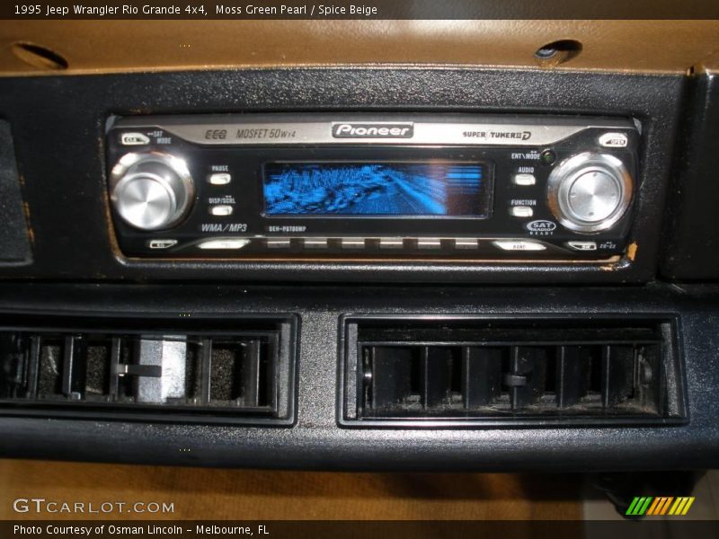 Moss Green Pearl / Spice Beige 1995 Jeep Wrangler Rio Grande 4x4