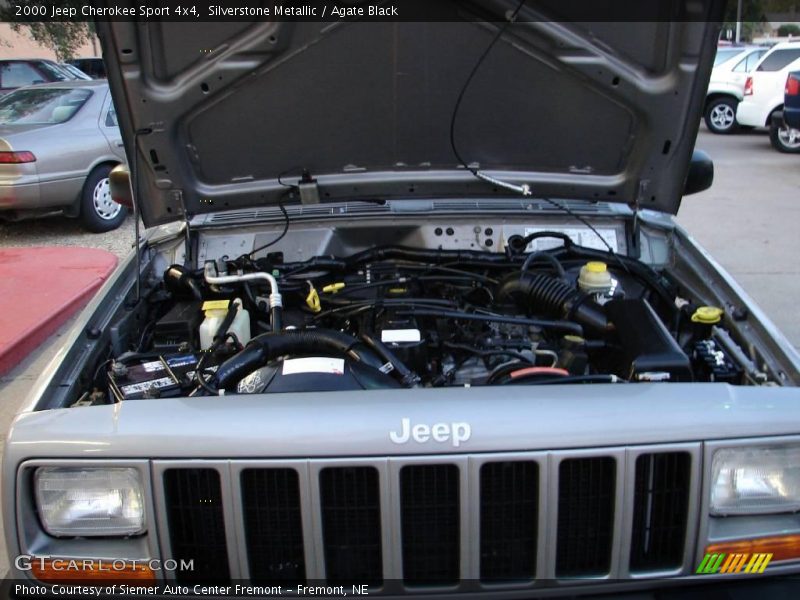 Silverstone Metallic / Agate Black 2000 Jeep Cherokee Sport 4x4