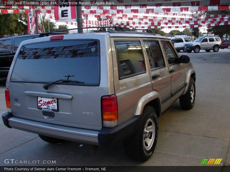 Silverstone Metallic / Agate Black 2000 Jeep Cherokee Sport 4x4
