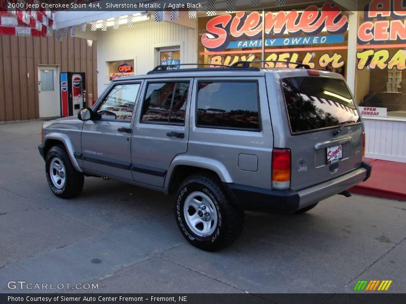 Silverstone Metallic / Agate Black 2000 Jeep Cherokee Sport 4x4