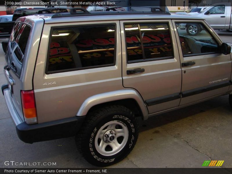 Silverstone Metallic / Agate Black 2000 Jeep Cherokee Sport 4x4