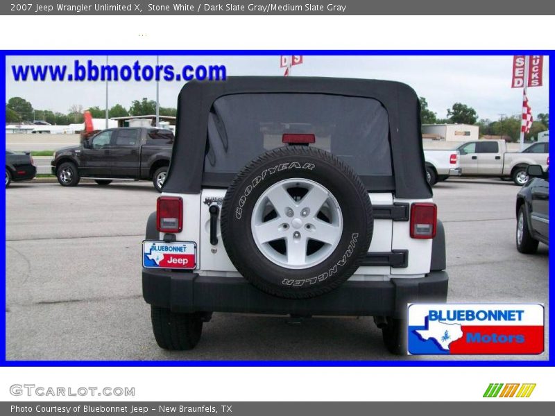 Stone White / Dark Slate Gray/Medium Slate Gray 2007 Jeep Wrangler Unlimited X