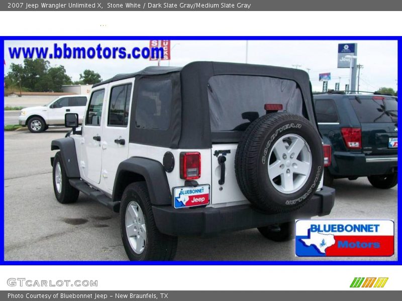 Stone White / Dark Slate Gray/Medium Slate Gray 2007 Jeep Wrangler Unlimited X