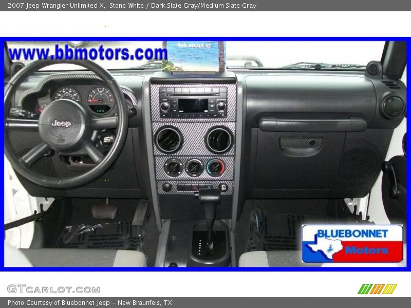 Stone White / Dark Slate Gray/Medium Slate Gray 2007 Jeep Wrangler Unlimited X