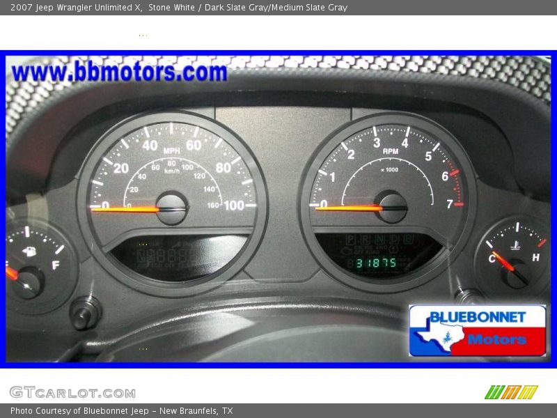 Stone White / Dark Slate Gray/Medium Slate Gray 2007 Jeep Wrangler Unlimited X