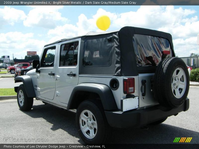 Bright Silver Metallic / Dark Slate Gray/Medium Slate Gray 2009 Jeep Wrangler Unlimited X