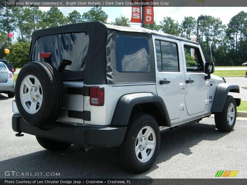 Bright Silver Metallic / Dark Slate Gray/Medium Slate Gray 2009 Jeep Wrangler Unlimited X