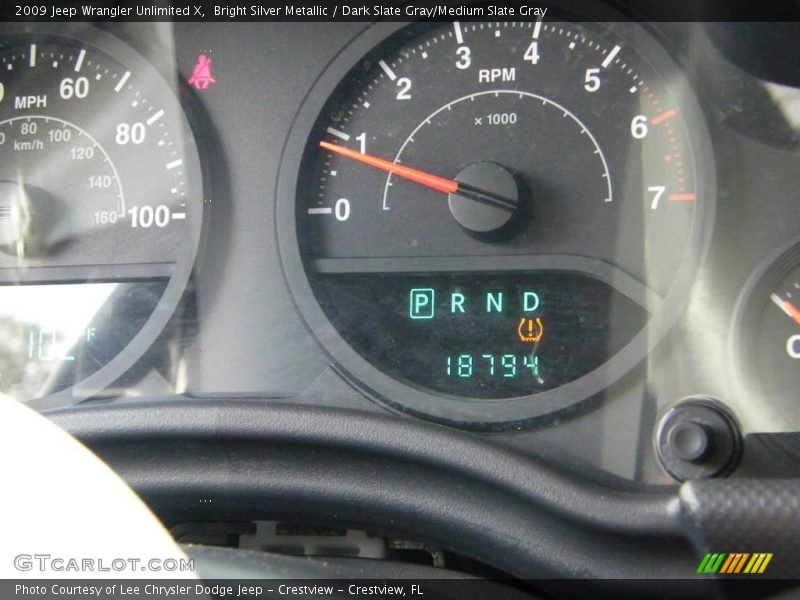 Bright Silver Metallic / Dark Slate Gray/Medium Slate Gray 2009 Jeep Wrangler Unlimited X