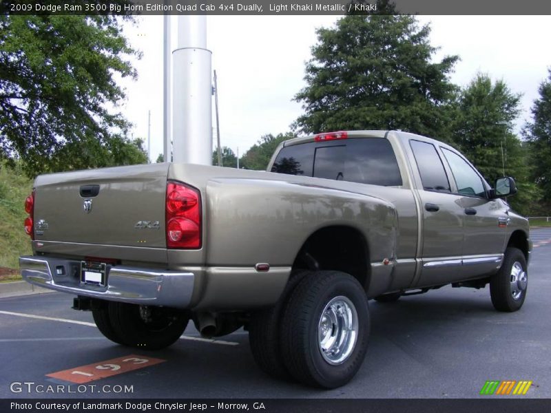 Light Khaki Metallic / Khaki 2009 Dodge Ram 3500 Big Horn Edition Quad Cab 4x4 Dually