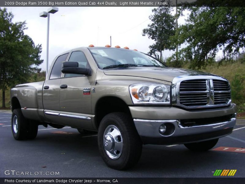 Light Khaki Metallic / Khaki 2009 Dodge Ram 3500 Big Horn Edition Quad Cab 4x4 Dually