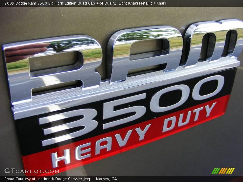 Light Khaki Metallic / Khaki 2009 Dodge Ram 3500 Big Horn Edition Quad Cab 4x4 Dually