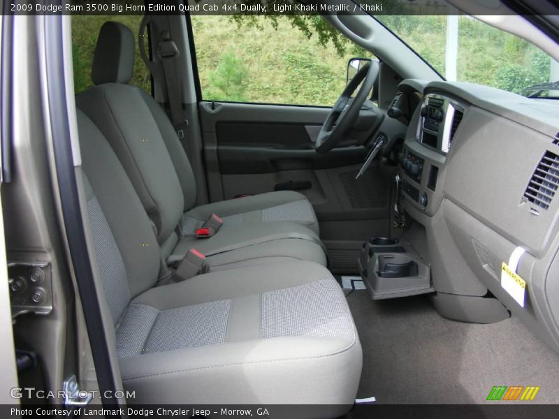 Light Khaki Metallic / Khaki 2009 Dodge Ram 3500 Big Horn Edition Quad Cab 4x4 Dually