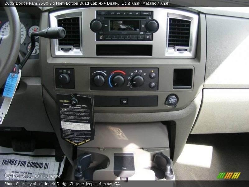 Light Khaki Metallic / Khaki 2009 Dodge Ram 3500 Big Horn Edition Quad Cab 4x4 Dually