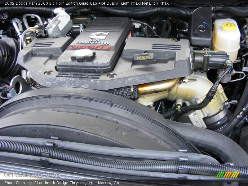 Light Khaki Metallic / Khaki 2009 Dodge Ram 3500 Big Horn Edition Quad Cab 4x4 Dually
