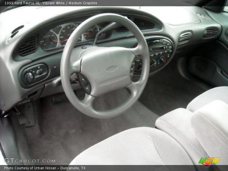 Vibrant White / Medium Graphite 1999 Ford Taurus SE