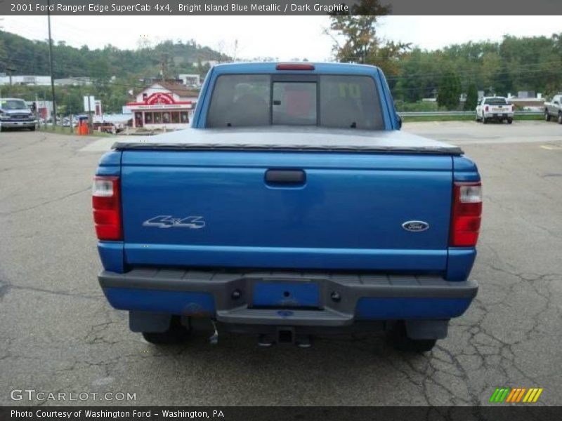 Bright Island Blue Metallic / Dark Graphite 2001 Ford Ranger Edge SuperCab 4x4