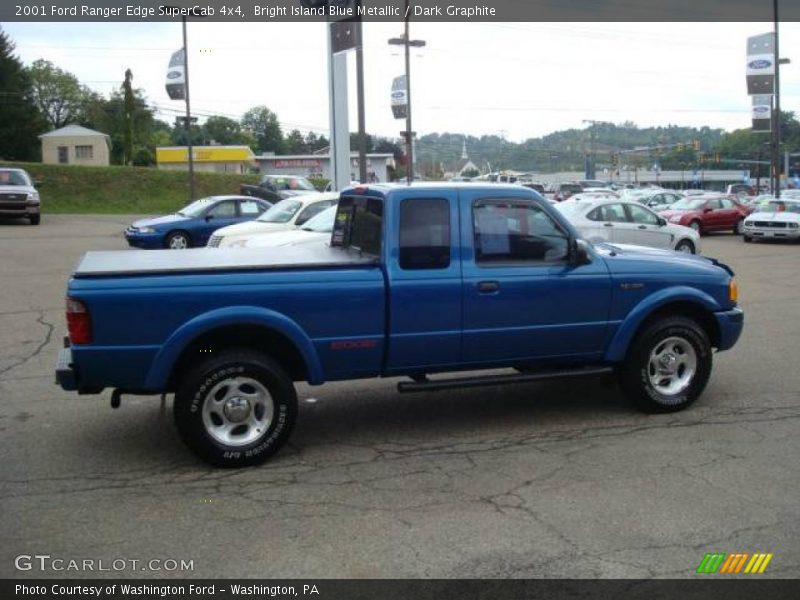 Bright Island Blue Metallic / Dark Graphite 2001 Ford Ranger Edge SuperCab 4x4