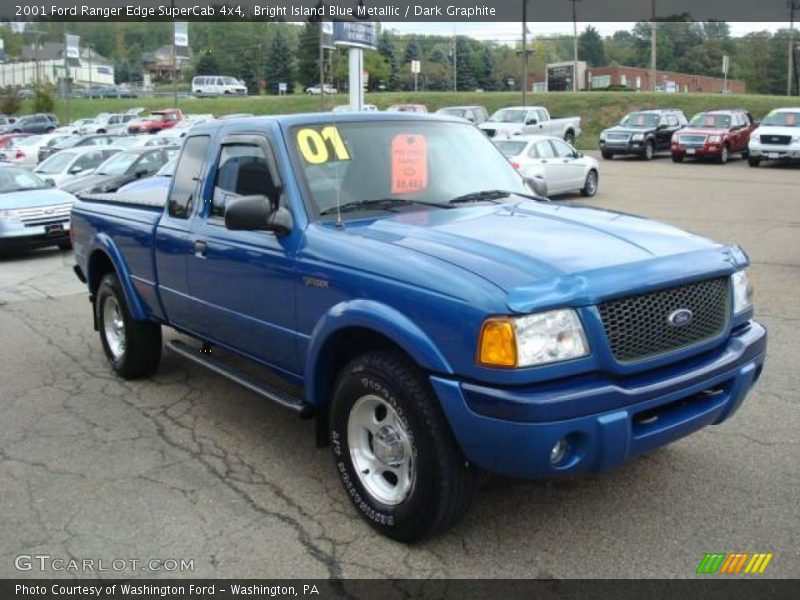 Bright Island Blue Metallic / Dark Graphite 2001 Ford Ranger Edge SuperCab 4x4
