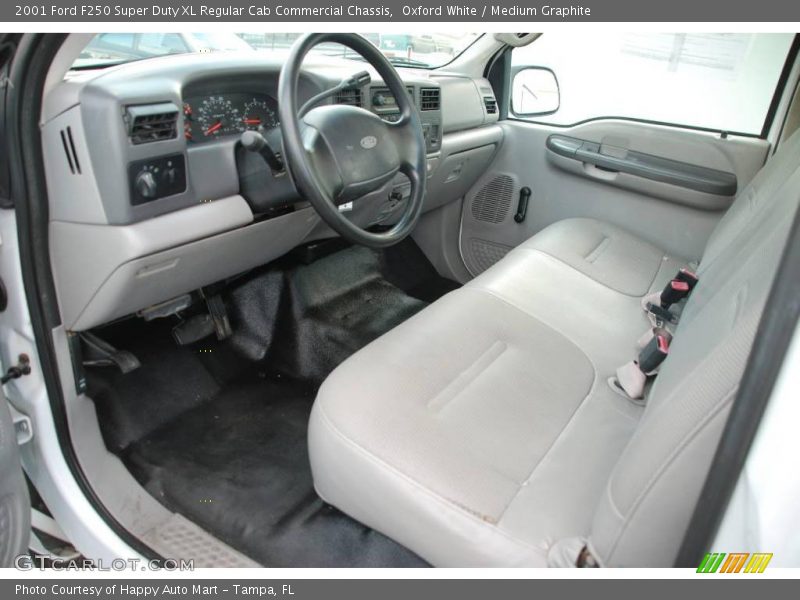 Oxford White / Medium Graphite 2001 Ford F250 Super Duty XL Regular Cab Commercial Chassis