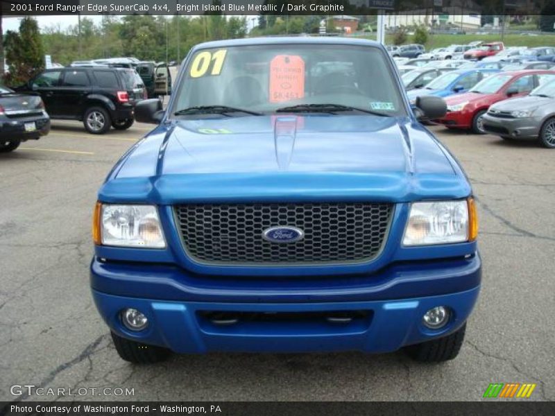 Bright Island Blue Metallic / Dark Graphite 2001 Ford Ranger Edge SuperCab 4x4