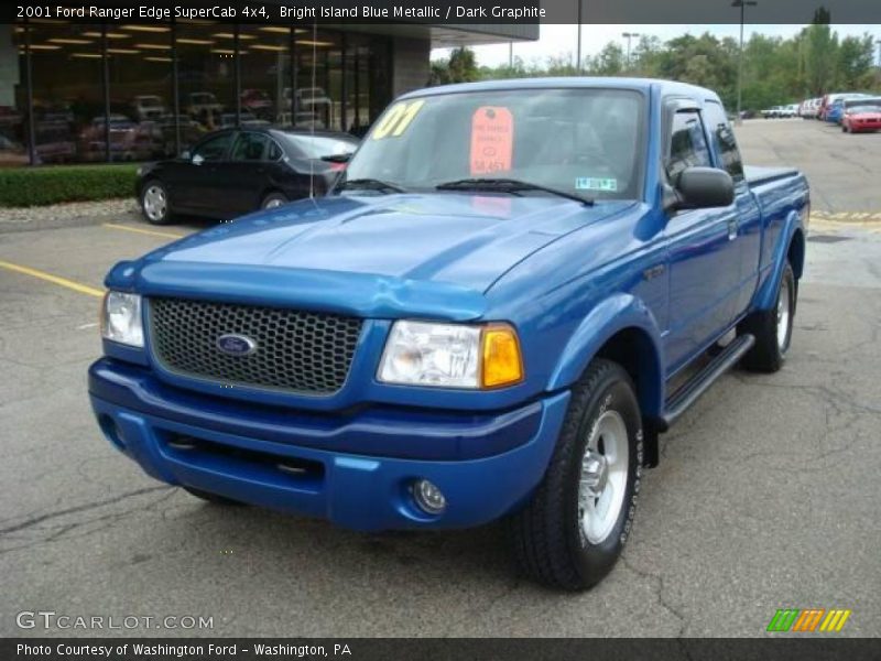 Bright Island Blue Metallic / Dark Graphite 2001 Ford Ranger Edge SuperCab 4x4