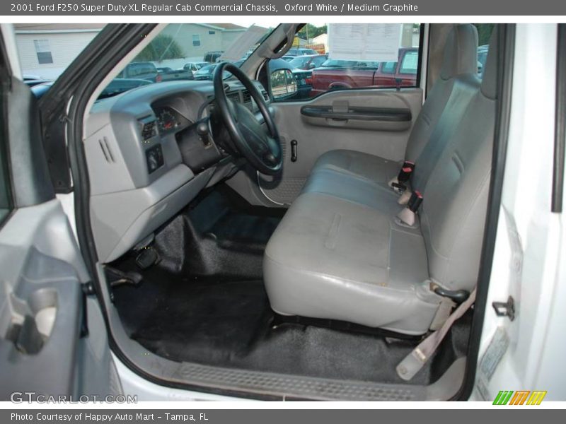 Oxford White / Medium Graphite 2001 Ford F250 Super Duty XL Regular Cab Commercial Chassis